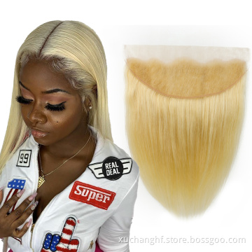 Christmas Sale Top Quality Preplucked 613 Blonde Transparent Swiss Lace Closure/ Frontal / HD Thin Lace For Wholesale